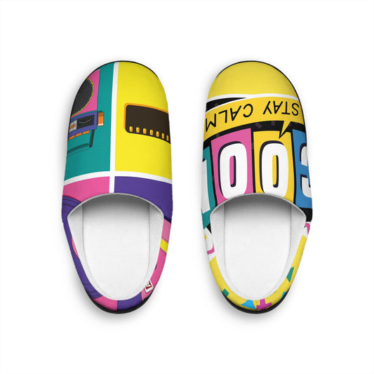 Retro 90s Men’s Indoor Slippers - Stay Cool Design